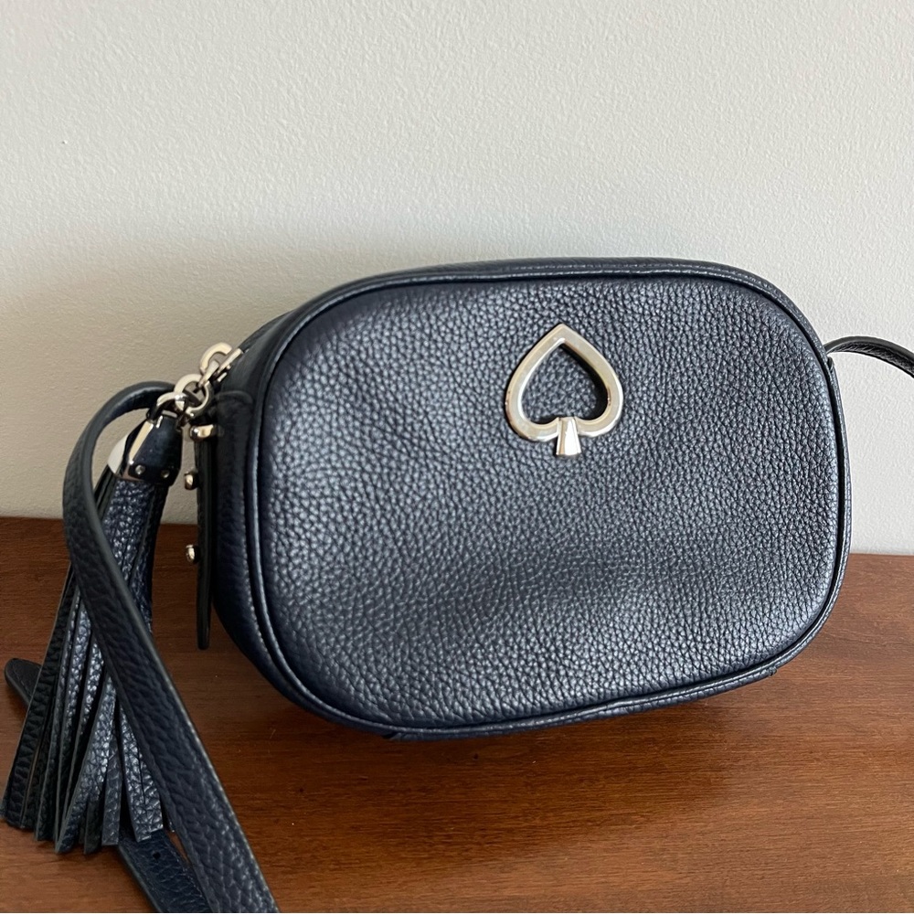 ♠️EUC- Kate Spade Blue Kortney Camera Crossbody Bag with Signature Spade Logo